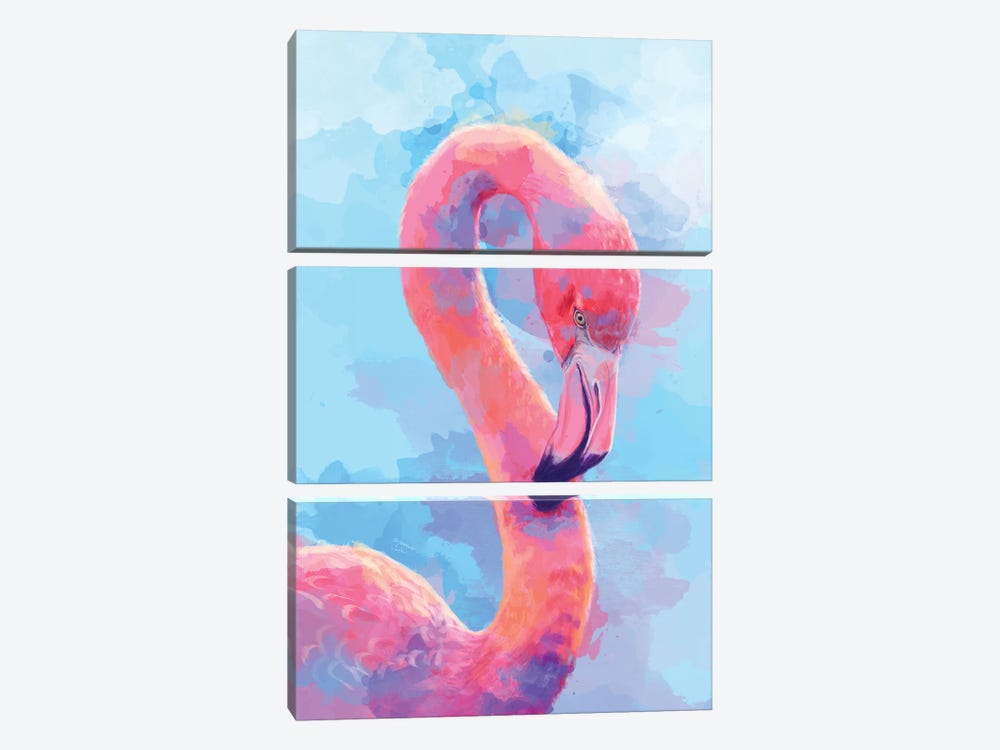 Flamingo Dream 3-piece Canvas Art Print