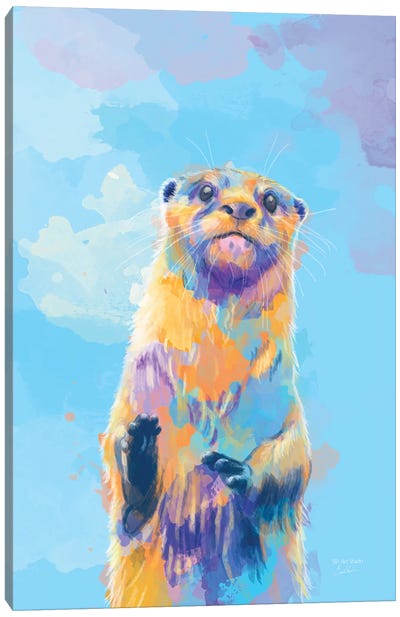 Mister Otter Canvas Art Print - Otter Art