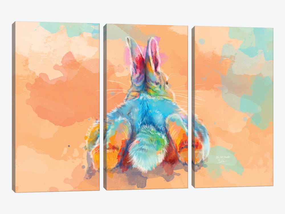 Bunny Butt by Flo Art Studio 3-piece Canvas Print