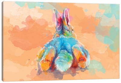 Bunny Butt Canvas Art Print - Easter Art