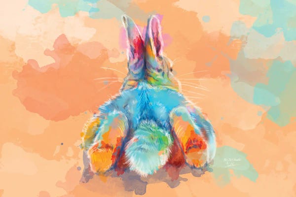 Rabbits: Bunny Butt by Flo Art Studio