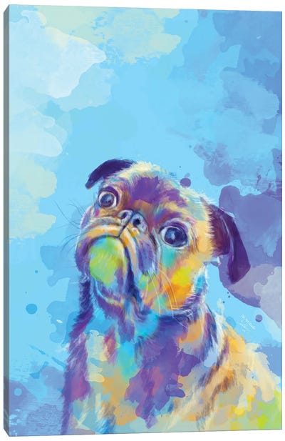 Sweet Pug Canvas Art Print - Flo Art Studio