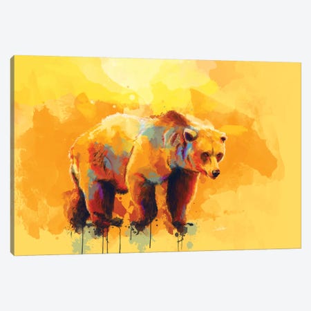 Bear Dream Canvas Print #FAS6} by Flo Art Studio Canvas Print