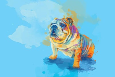 English Bulldog by Flo Art Studio acrylic art print
