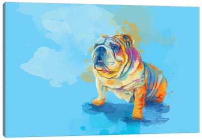 English Bulldog Canvas Art Print - Flo Art Studio