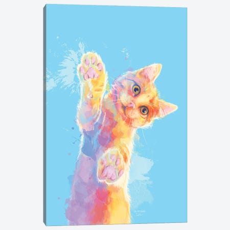 Curious Kitten Canvas Print #FAS80} by Flo Art Studio Canvas Print
