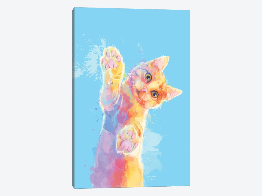 Curious Kitten by Flo Art Studio 1-piece Canvas Art Print