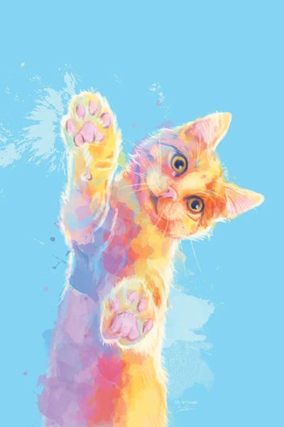 Orange Cats: Curious Kitten by Flo Art Studio