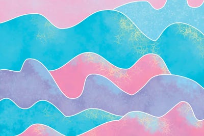 Mountain Waves Modern Abstract by Flo Art Studio canvas print