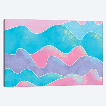 Mountain Waves Modern Abstract Canvas Print #FAS81} by Flo Art Studio Art Print