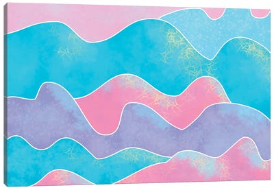 Mountain Waves Modern Abstract Canvas Art Print - Flo Art Studio