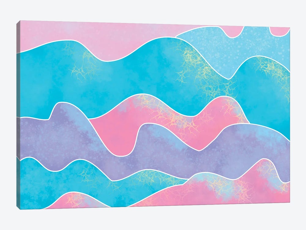 Mountain Waves Modern Abstract by Flo Art Studio 1-piece Canvas Art