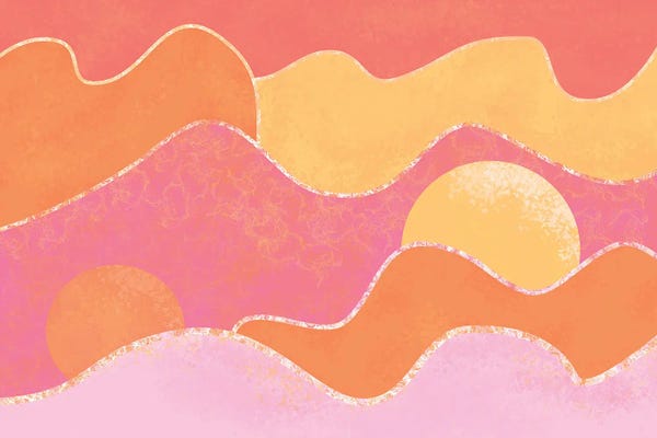 Sun Waves Modern Abstract