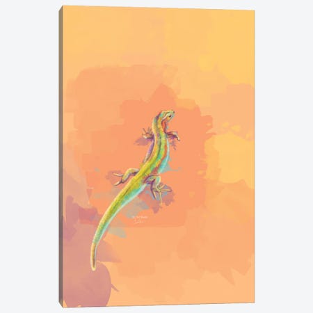 Desert Colors - Lizard Digital Painting Canvas Print #FAS87} by Flo Art Studio Canvas Art