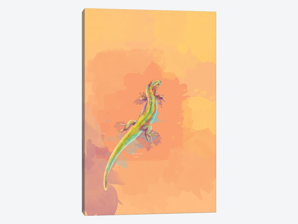 Desert Colors - Lizard Digital Painting by Flo Art Studio 1-piece Canvas Wall Art