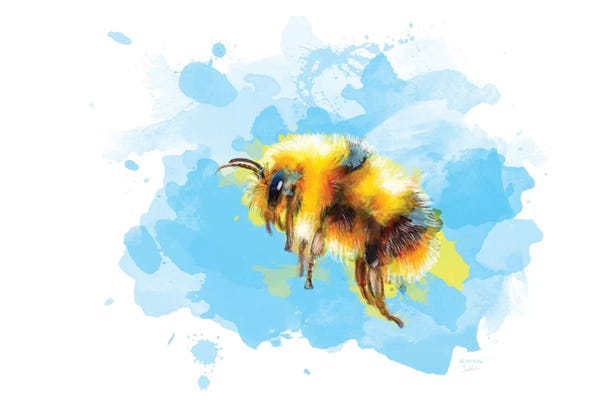 Bees: Bumble Away Bumble Bee by Flo Art Studio