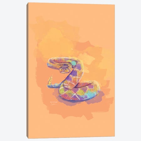 King Of The Sands - Rattlesnake Painting Canvas Print #FAS91} by Flo Art Studio Canvas Art