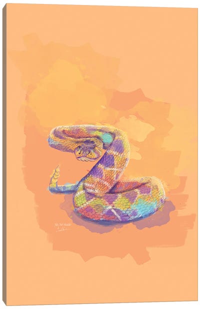 King Of The Sands - Rattlesnake Painting Canvas Art Print - Flo Art Studio