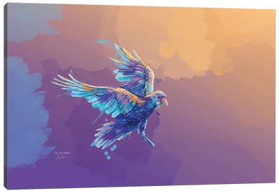 Beyond The Waking World - Raven Painting Canvas Art Print - Flo Art Studio