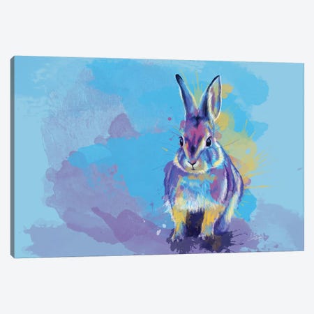 Bunny Dream Canvas Print #FAS9} by Flo Art Studio Canvas Wall Art