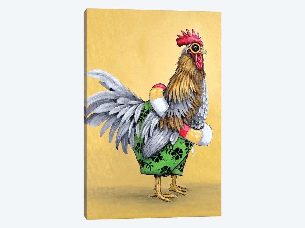 Delaware Rooster Swim by Eric Fausnacht 1-piece Canvas Art