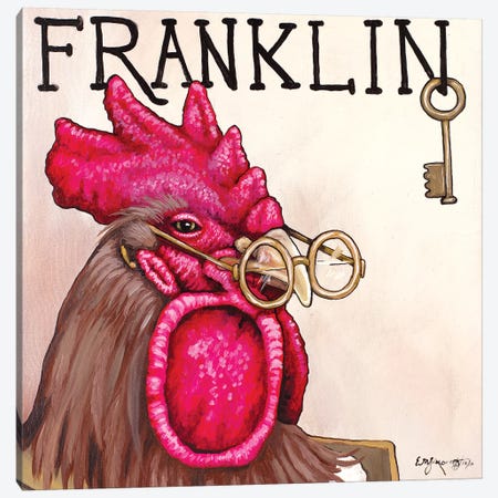 Franklin Rooster Canvas Print #FAU13} by Eric Fausnacht Canvas Artwork
