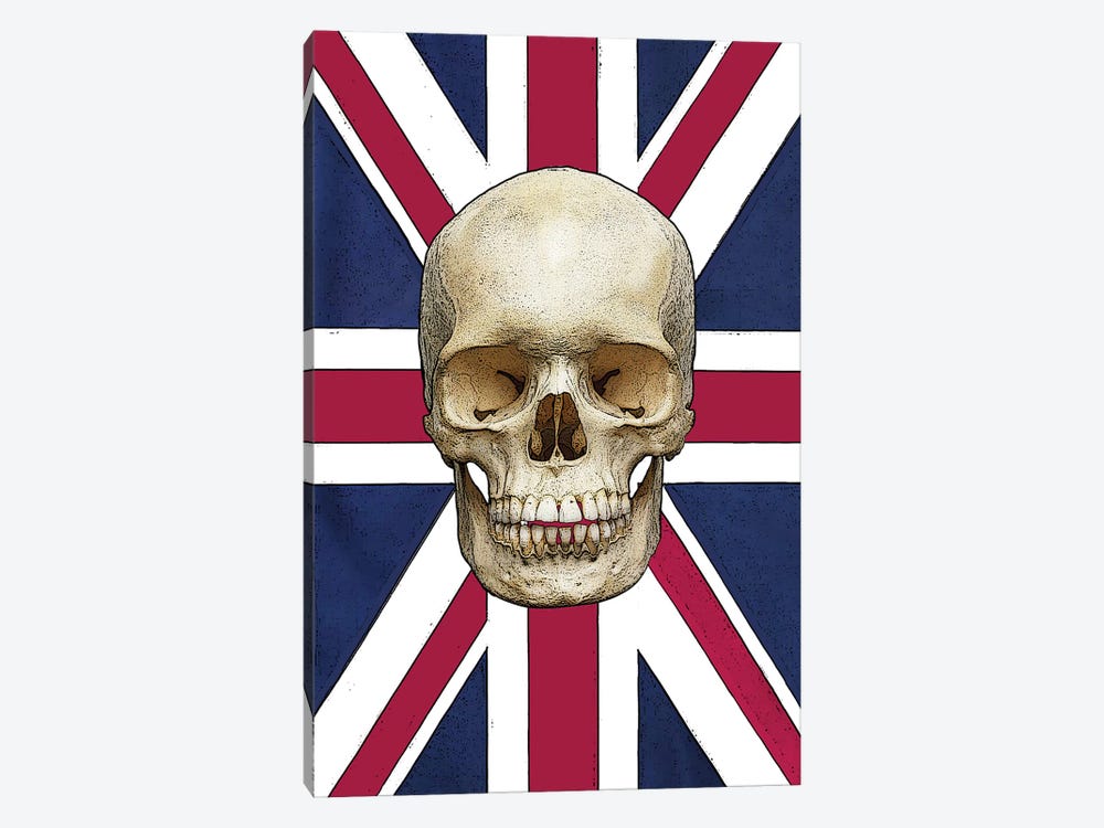 Skull With Union Jack by Eric Fausnacht 1-piece Art Print