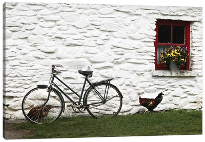 Ireland Bike And Window Canvas Art Print - Eric Fausnacht 