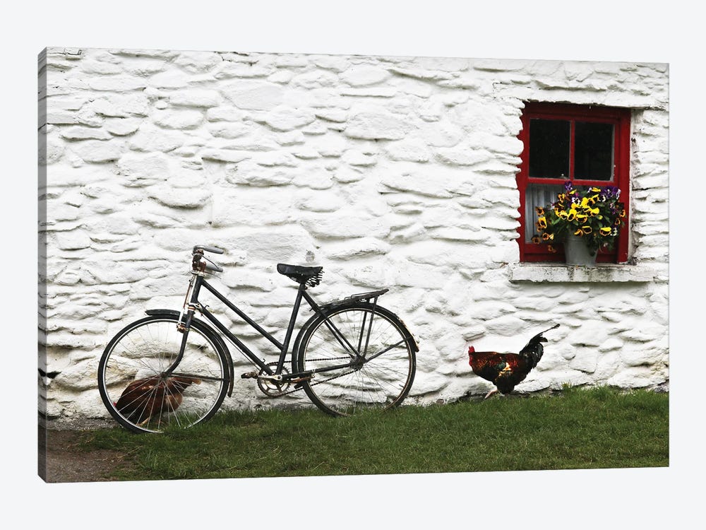 Ireland Bike And Window by Eric Fausnacht 1-piece Canvas Print
