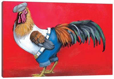 Hip Hop Rooster Canvas Art Print - Chicken & Rooster Art