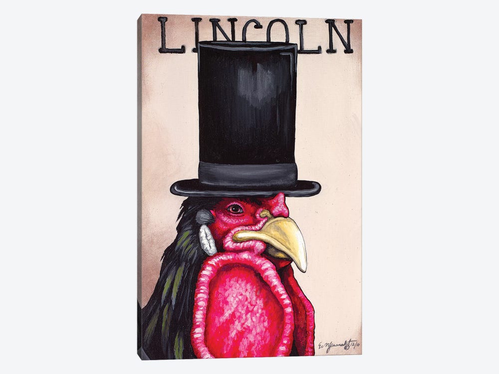 Lincoln Rooster 1-piece Canvas Art Print