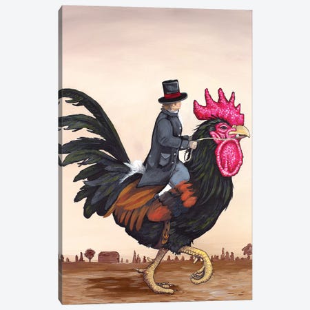 Rooster Rider Canvas Print #FAU26} by Eric Fausnacht Canvas Wall Art