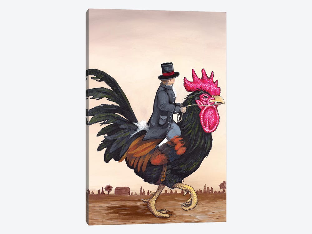 Rooster Rider by Eric Fausnacht 1-piece Canvas Print
