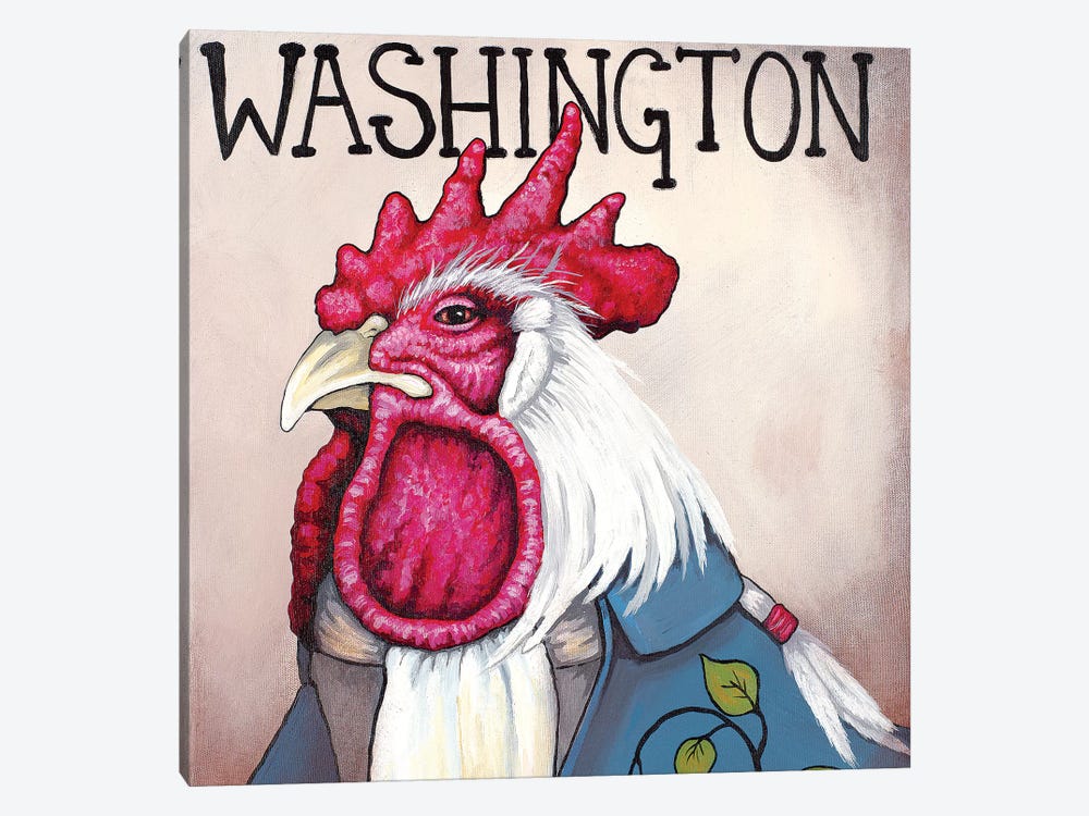Washington Rooster by Eric Fausnacht 1-piece Canvas Print