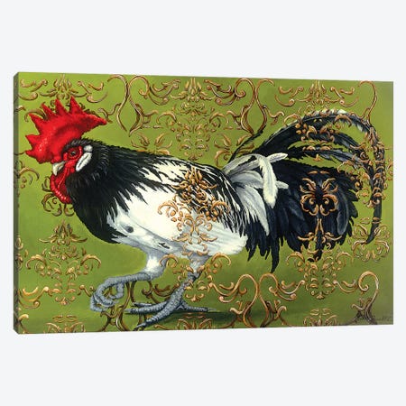 White Winged Rooster Canvas Print #FAU33} by Eric Fausnacht Canvas Art