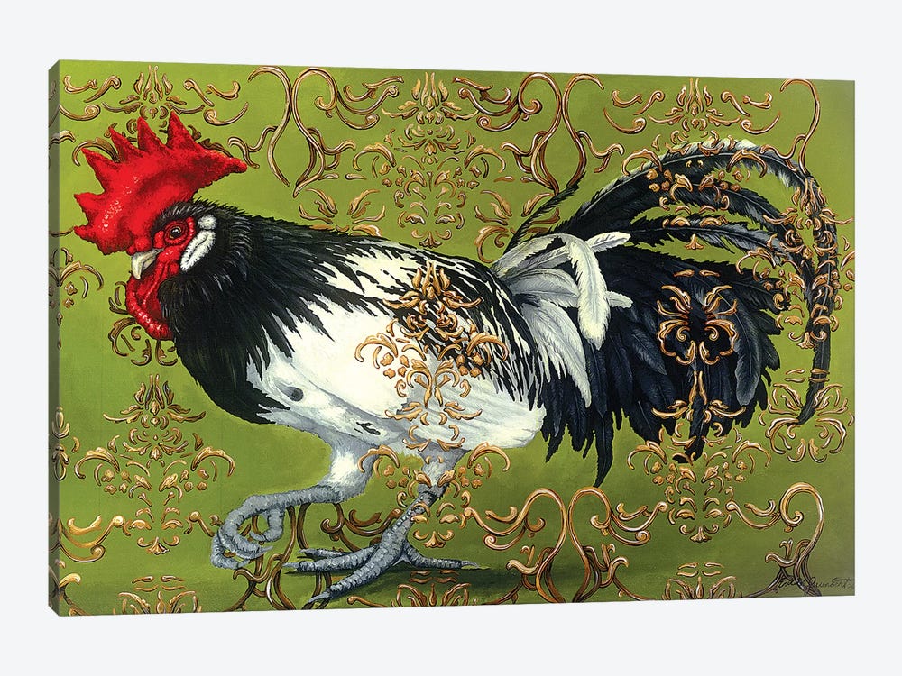 White Winged Rooster by Eric Fausnacht 1-piece Canvas Art Print