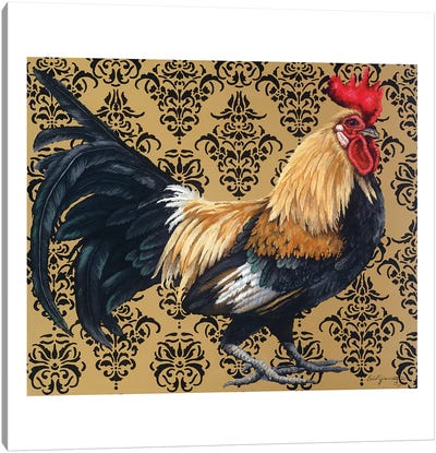 Bantam Single Comb Dutch Canvas Art Print - Chicken & Rooster Art