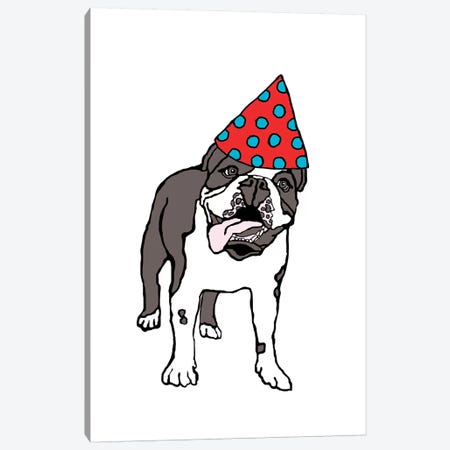 Bulldog With Hat Canvas Print #FAU40} by Eric Fausnacht Canvas Art Print