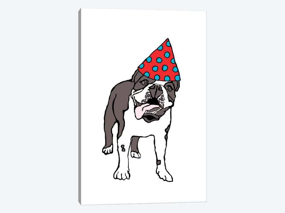 Bulldog With Hat by Eric Fausnacht 1-piece Canvas Art Print