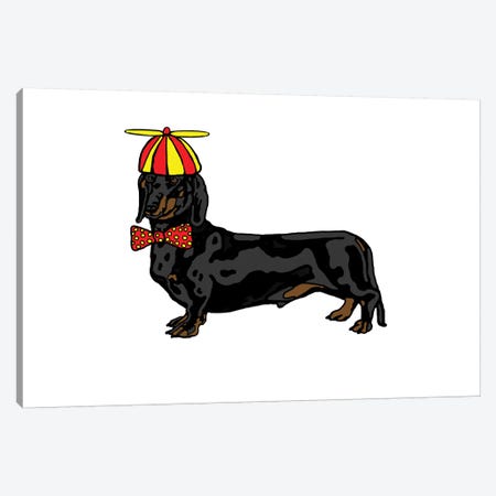 Daschund With Hat And Bowtie Canvas Print #FAU44} by Eric Fausnacht Canvas Art