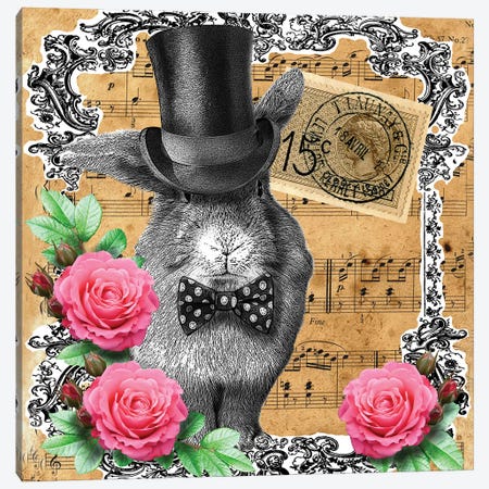Rabbit In Top Hat Canvas Print #FAU53} by Eric Fausnacht Canvas Artwork