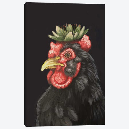 Hen With Hen And Chicks Canvas Print #FAU56} by Eric Fausnacht Art Print
