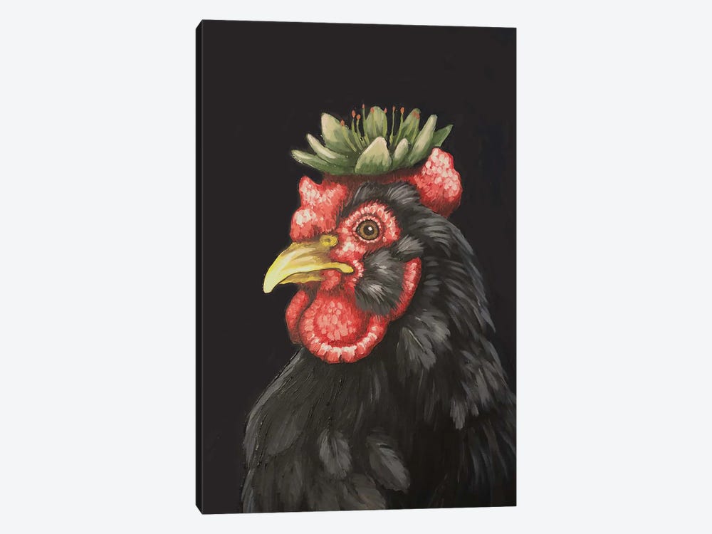 Hen With Hen And Chicks by Eric Fausnacht 1-piece Canvas Art