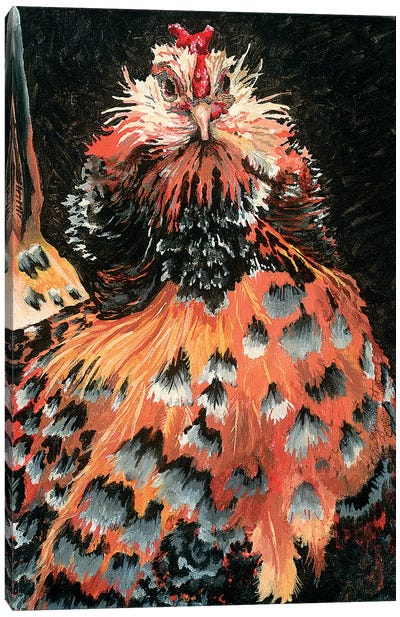 Belgian Bearded Canvas Art Print - Chicken & Rooster Art