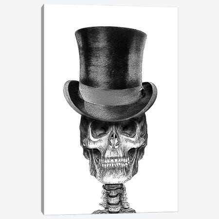 Skull In Top Hat Canvas Print #FAU65} by Eric Fausnacht Canvas Wall Art