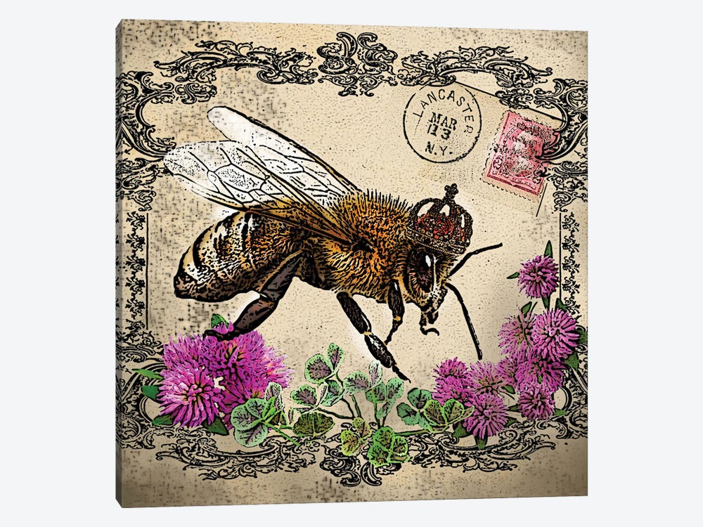 Bee And Pink Clover by Eric Fausnacht 1-piece Art Print