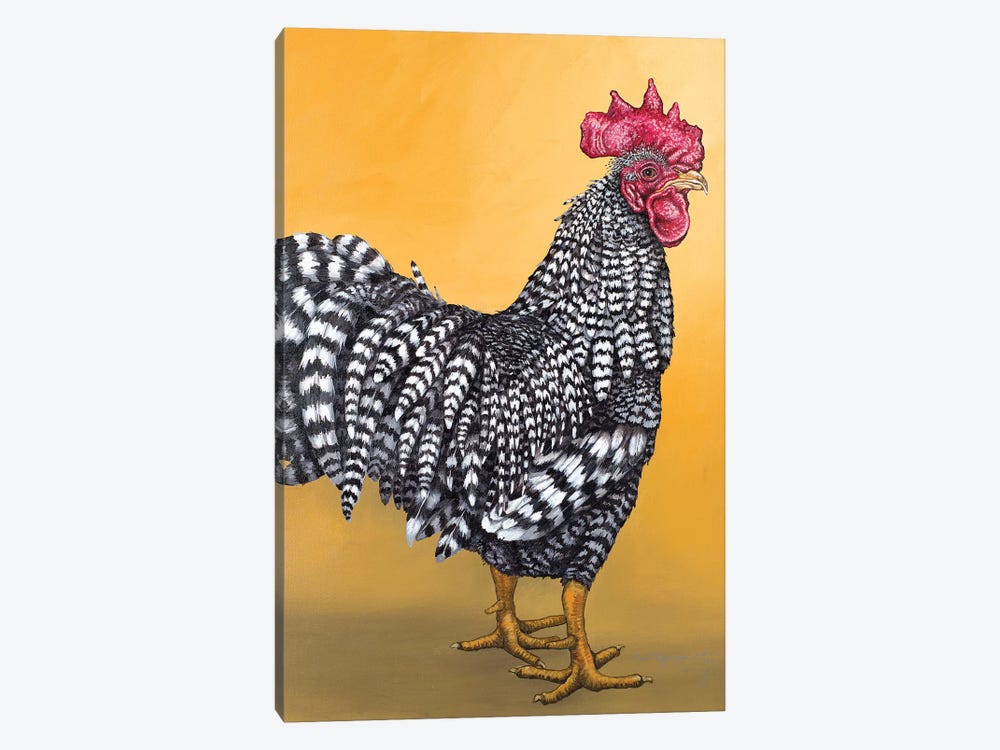 Black And White Rooster by Eric Fausnacht 1-piece Canvas Wall Art
