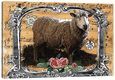 Music Sheep Canvas Art Print - Eric Fausnacht 