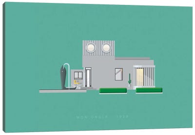 Mon Oncle Canvas Art Print - Comedy Minimalist Movie Posters