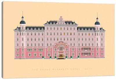 The Grand Budapest Hotel Canvas Art Print - Crime Minimalist Movie Posters